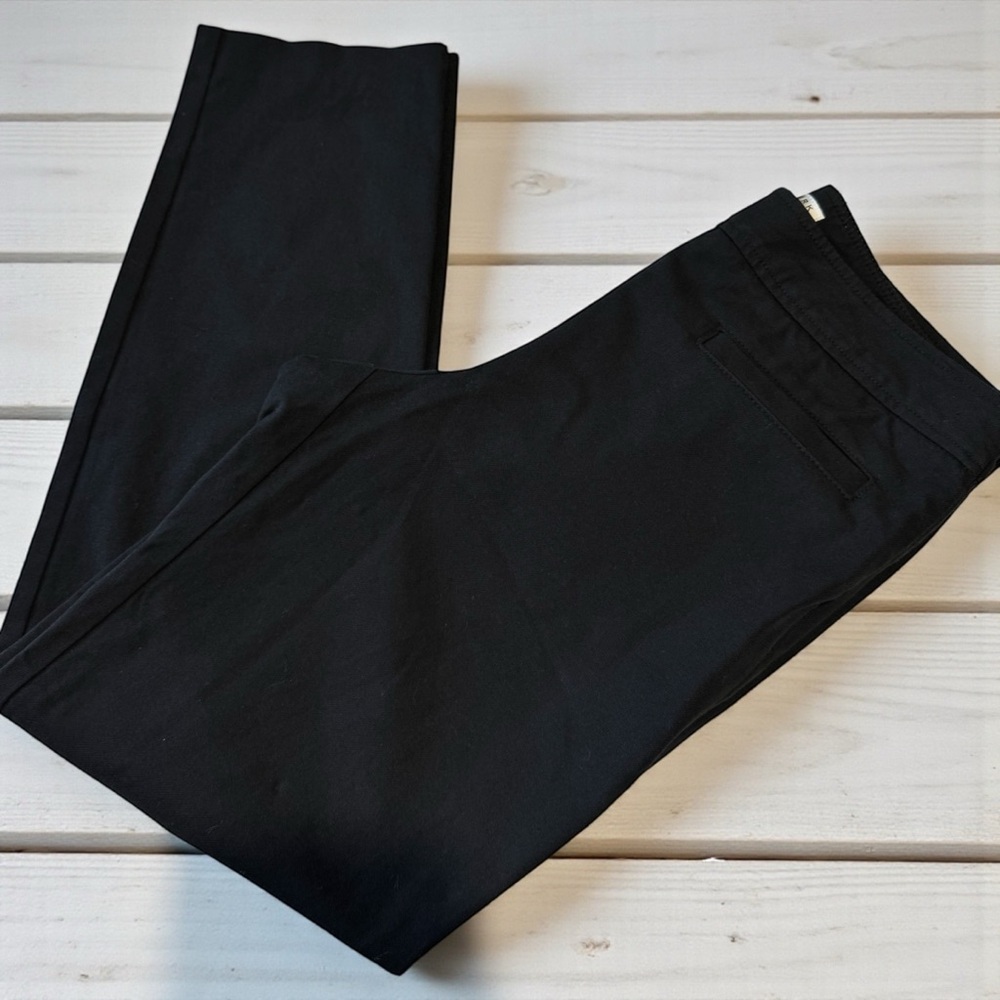 Trina Turk high Rise Black Pants Size 6 Cotton‎ Stretch Straight Leg